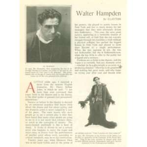  1924 Walter Hampden Actor Stage Manager 