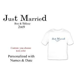  2 Custom Just Married Wedding T Shirts Bgsm TackyT 