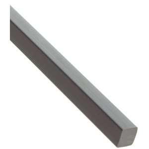 PVC Type 1 Square Bar, Smooth, ASTM D1784, Gray, 1 1/4 Thick, 1 1/4 