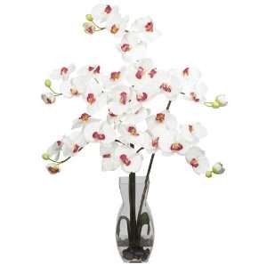  Real Looking Phalaenopsis w/Vase Silk Flower Arrangement 