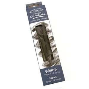  Winsor & Newton Artists Charcoal willow thick box of 12 