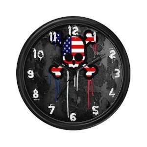  American Punk Skull Wall Clock by 