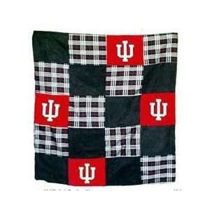   Hoosiers 50X60 Patch Quilt Throw/Blanket/Bedspread: Sports & Outdoors