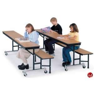   TB8, 96 Mobile Convertible Bench Cafeteria Table