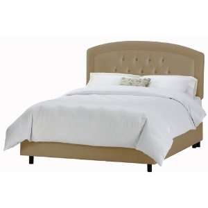   Furniture Tufted Arch Bed in Shantung Khaki   King