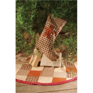 Gingerbread Quilted Christmas Stocking 
