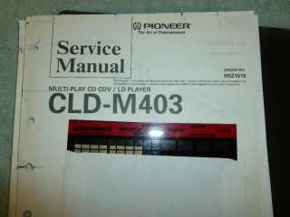 Pioneer LASER DISC Player CLD M403   Original SERVICE MANUAL  