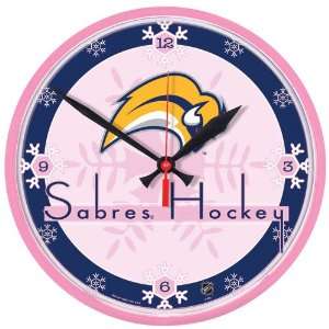 Buffalo Sabres Pink Round Clock:  Sports & Outdoors
