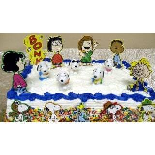 Peanuts Snoopy 16 Piece Birthday Cake Topper Set with 5 Snoopy 1 