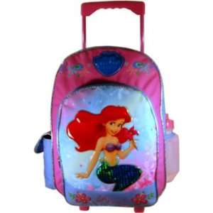  Ariel Little Mermaid Large Rolling School Backpack 