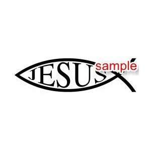  CHRISTIAN FISH JESUS WHITE VINYL DECAL STICKER Everything 