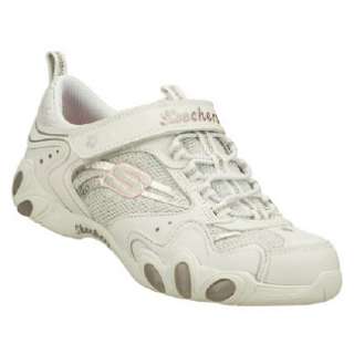Kids Skechers  Moonbuggy Pre/Grd White/Silver Shoes 