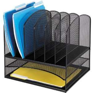  Onyx Mesh Desk Organizer   Six Vertical Sections & Two 