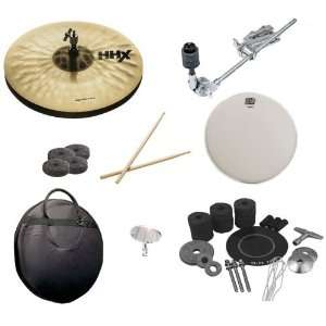  Sabian 14 Inch HHX Stage Hi Hats Pack with Cymbal Arm 