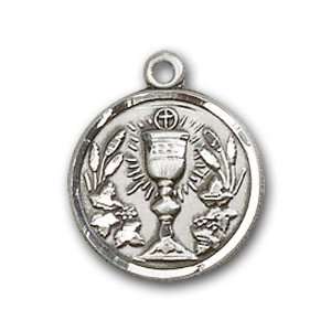  Sterling Silver Communion Chalice Medal Jewelry