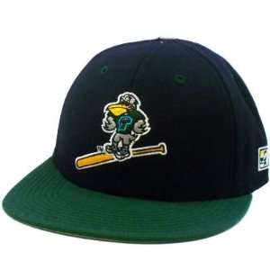  HAT CAP TULANE GREEN WAVE PELICAN FITTED 7 3/8 FLAT BILL 