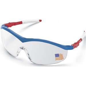  Crews Storm® Safety Glasses with Red/White/Blue Frame 