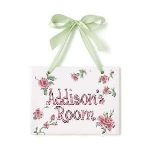  Shabby Chic Roses Personliazed Name Plaque: Home & Kitchen