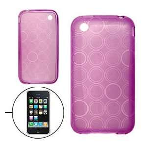   Pink Circle Paterned Soft Plastic Skin Case Cover for Iphone 3g / 3gs