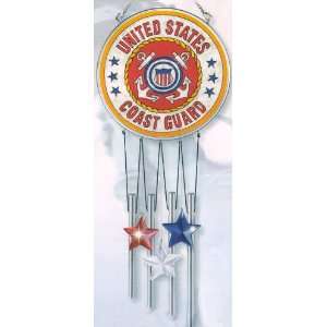  Coast Guard Stained Glass Wind Chimes: Patio, Lawn 