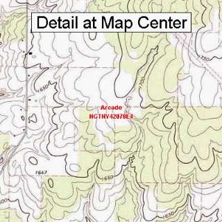  USGS Topographic Quadrangle Map   Arcade, New York (Folded 