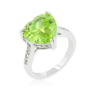  Apple Green Heart Ring (8) Jewelry