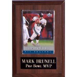 Mark Brunell 4 1/2x 6 1/2 Cherry Finished Plaque: Sports 