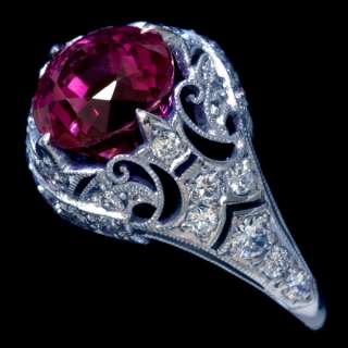 Antique Mikimoto Diamond Purple Sapphire Ring Size 10   Mesmerizing 