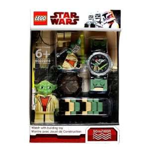   YODA Watch Plus Yoda Minifigure with Green Lightsaber (Water Resistant