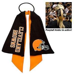   : CLEVELAND BROWNS PONYTAIL HOLDER HAIR TIE RIBBON: Sports & Outdoors