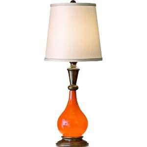    Nova Tall Orange Glass Night Light Table Lamp: Home Improvement