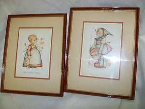   OF LITTLE GIRL HUMMEL PICTURES, 2, WITH DOLL, & WITH BASKET FS  