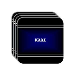 Personal Name Gift   KAAL Set of 4 Mini Mousepad Coasters (black 