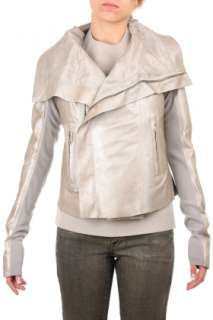 Rick Owens woman Leather Jacket NEW Metallics RO1718LPE ORIGINALS 