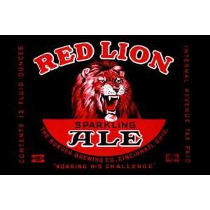  Red Lion Ale 12x18 Giclee on canvas