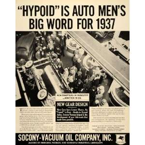   Socony Vacuum Oil Mobil Lubricants   Original Print Ad