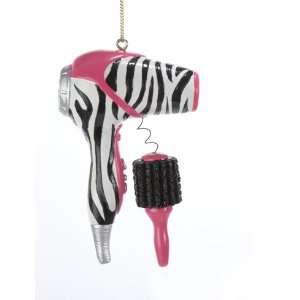  Tween Christmas Pink & Zebra Print Blow Dryer & Hair Brush 
