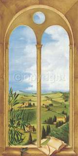 Tangorra Bifora I Toskana Fenster Fertig Bild 50x100 Wandbild  
