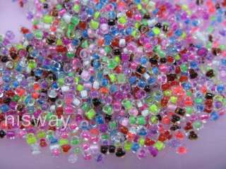 wholesale 2000 Pcs Multicolor Glass 2mm Spacer Beads  