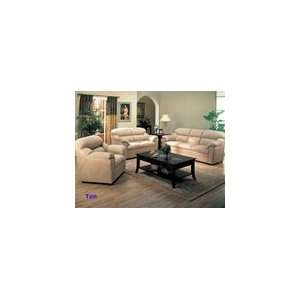  Taylor 2 Piece Sofa Set in Tan Microfiber Cover by Coaster 