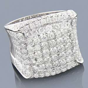 14K Expensive Mens Diamond Ring 5.63ct  