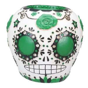  Day of the Dead Sugar Skull   Green: Home & Kitchen