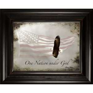  Eagle Flag by Brian Smyer 38x31 Double Frame   Framed Legacy 