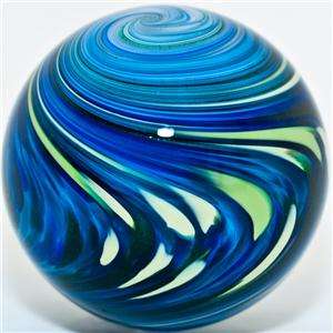 Glass Marble ~ Mark Matthews ~ Blueberry Swirl Marble  
