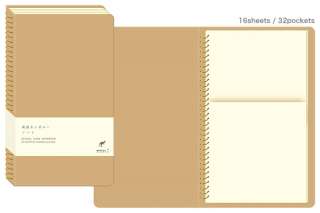 Midori  Kangaroo  Spiral Notebook featuring plain cream MD paper 