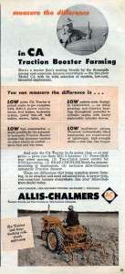 1958 Allis Chalmers CA Tractor Original Color Ad  