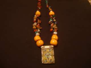 Handcrafted moroccan african berber amber necklace bead  