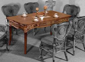 Rattan Bentwood Elizabethn 63” Rectangular Dining Table  