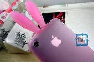 3D Rabbit Silicon Case Cover F iPhone 3 3G/S A228#Pink  