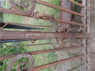 1850s VICTORIAN ANTIQUE OLD Hand Forged IRON Entry Gates  